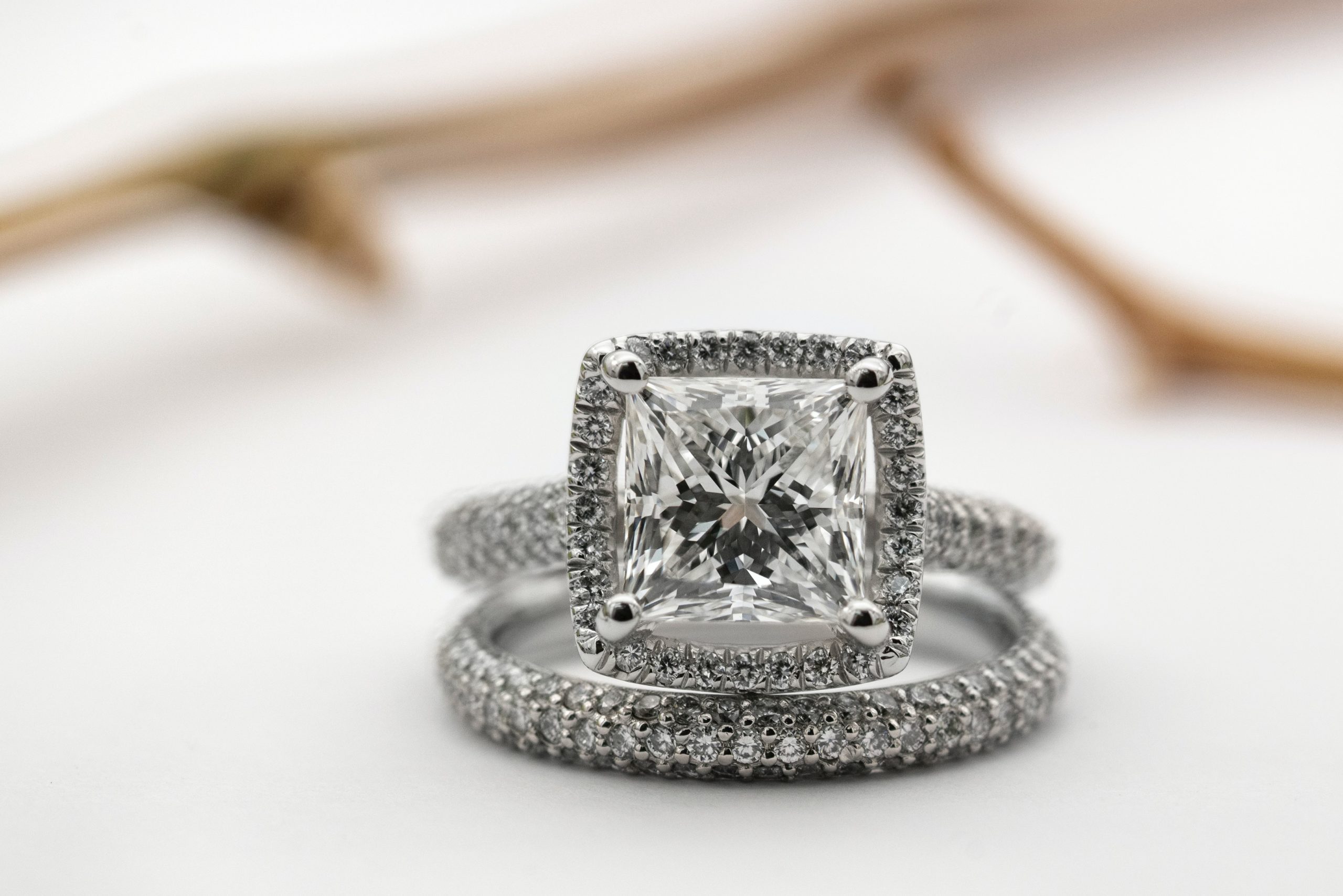 Diamond Engagement and Wedding Band